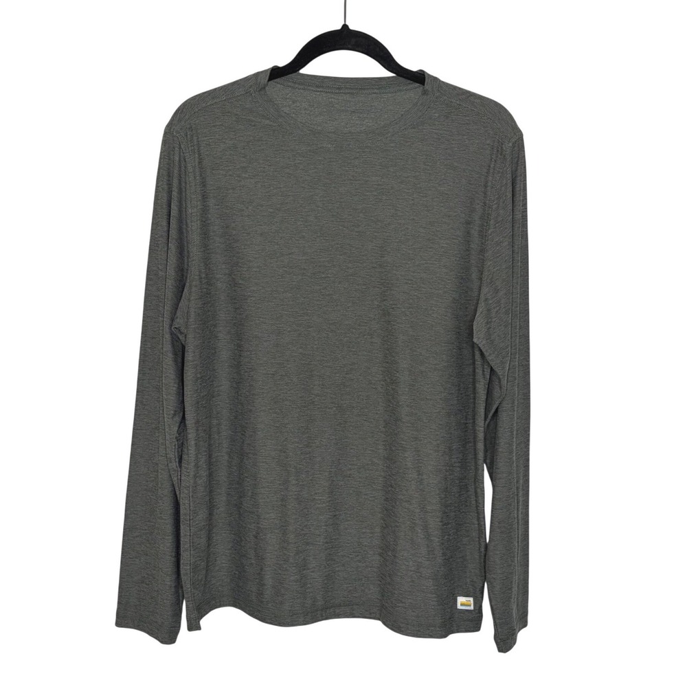 Vuori Strato Tech Long Sleeve Tee Heather Gray Men's Large